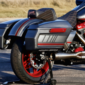 Harley-Davidson Riad glide 2022+ Precision-Cut Forged Carbon Fiber Rear Fender with Gold Leaf Inlays